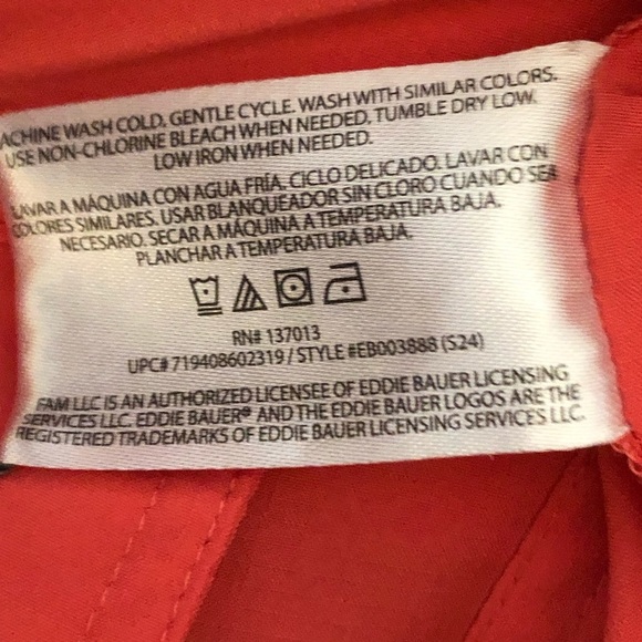 Eddie Bauer Men's Button-up Shirt Orange Size XL - Picture 8 of 8